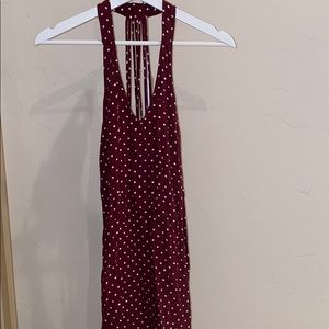 Maroon Polka Dot Dress
